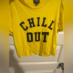 Chill out yellow crop top